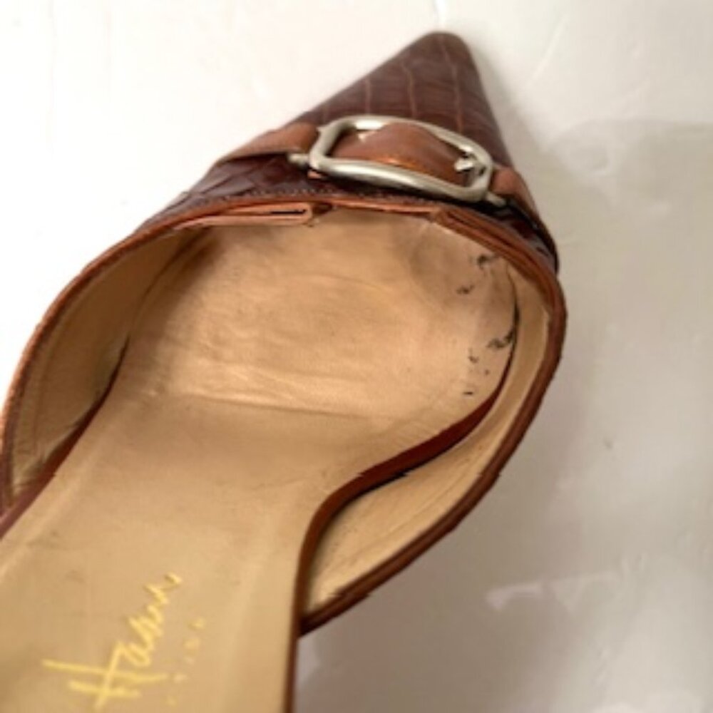 Vintage Cole Haan Collection Brown Slide Leather Mule, Made in Italy - Picture 5 of 7